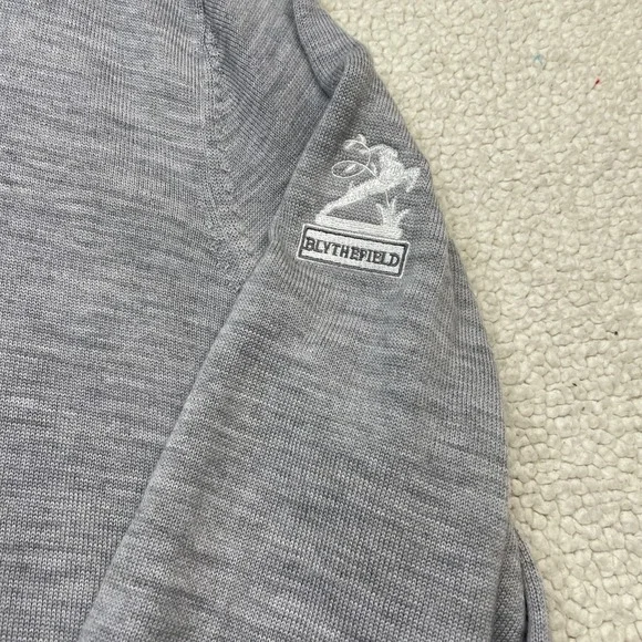 FootJoy Sweater Mens XL Grey 1/4 Zip Wool Blythefield Country Club Pullover Golf - Picture 3 of 10